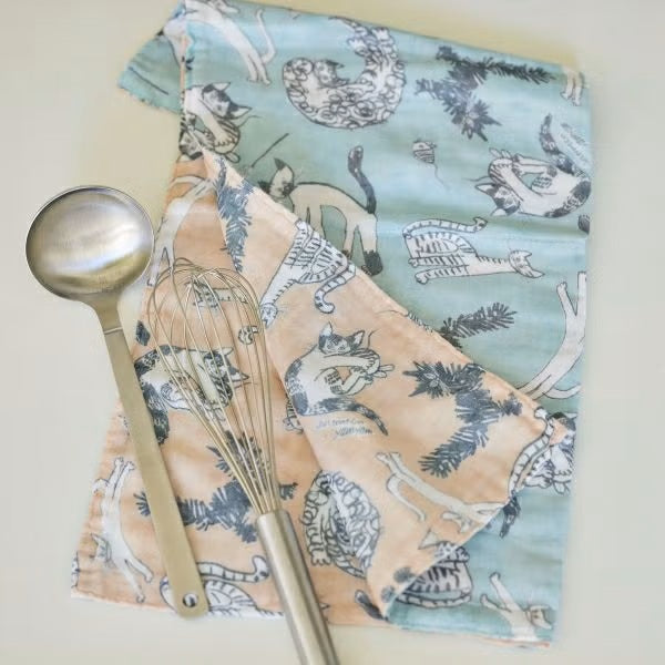 Tea Towel - meow meow meow