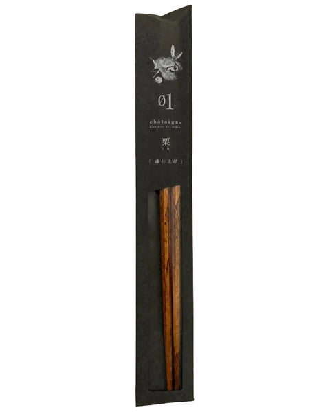 tetoca urushi chestnut wood chopsticks 23cm with urushi lacquer finish