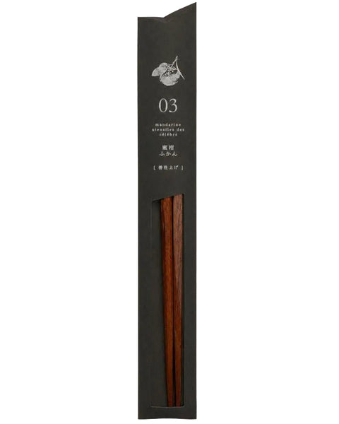 tetoca urushi mandarin wood chopsticks 23cm with urushi lacquer finish