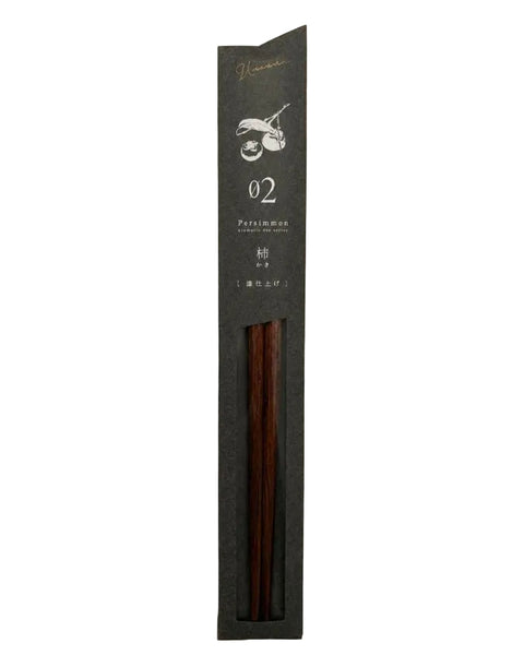 tetoca urushi persimmon wood chopsticks 23cm with urushi lacquer finish