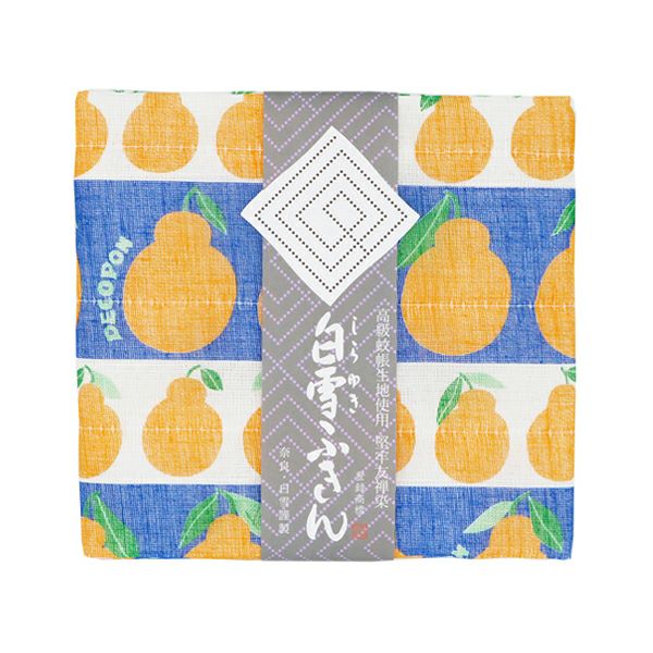 Shirayuki Fukin kitchen cloth in Dekopon, hanging to dry