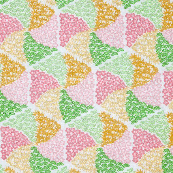 Shirayuki Fukin kitchen cloth in Shochikubai Pink, hanging to dry