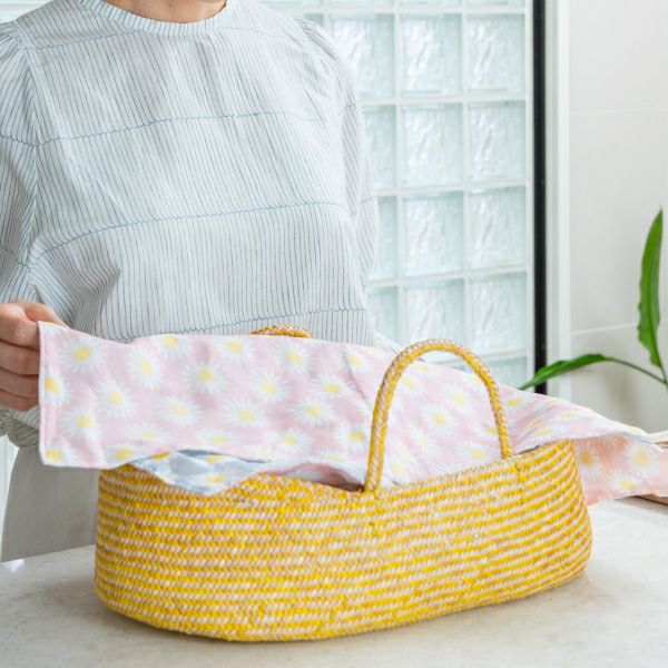 Shirayuki Fukin Tea Towel in Margaret hanging to dry