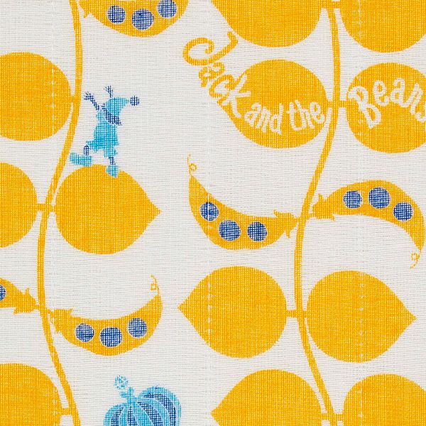 Shirayuki Fukin kitchen cloth in Jack and the beanstalk yellow hanging to dry