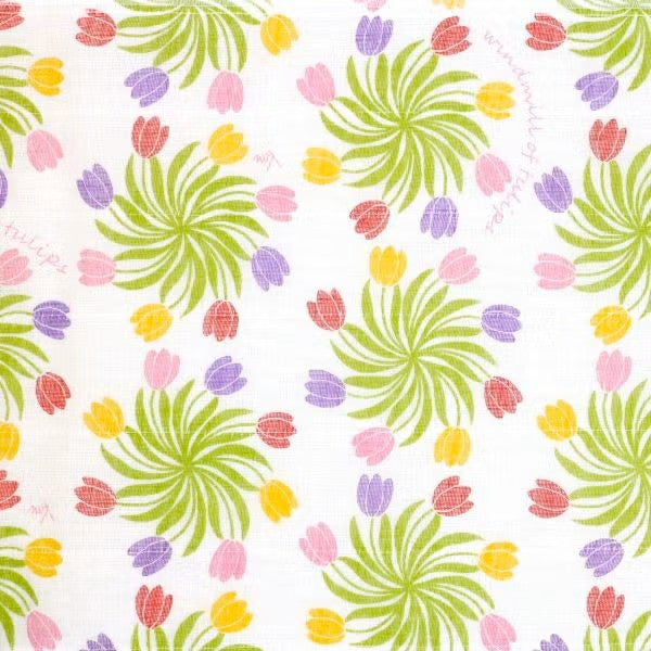 Shirayuki Fukin kitchen cloth in Tulip hanging to dry