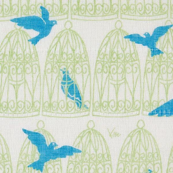 Shirayuki Fukin kitchen cloth in Blue Bird, hanging to dry
