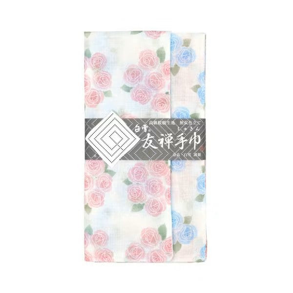 Shirayuki Fukin Tea Towel in Rosehanging to dry
