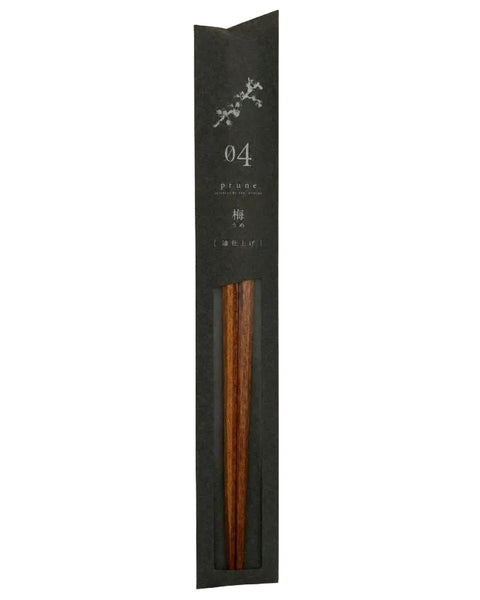 tetoca urushi plum wood chopsticks 23cm with urushi lacquer finish