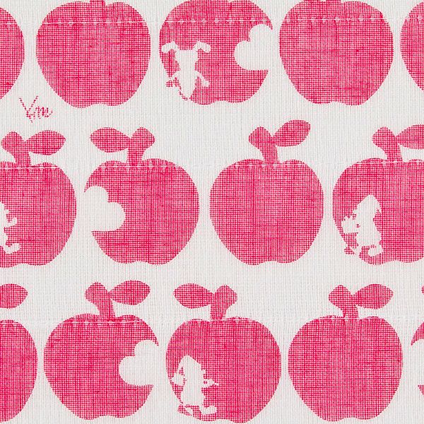 Shirayuki Fukin kitchen cloth in Snow White Red hanging to dry